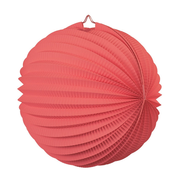 Accordian Lantern 25cm CORAL #FS5214CO