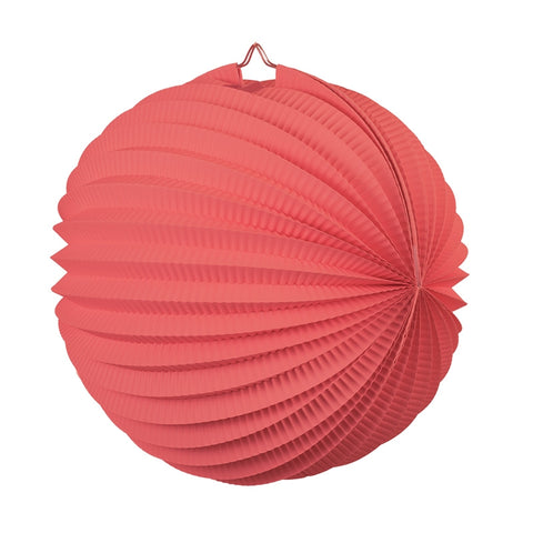 Accordian Lantern 25cm CORAL #FS5214CO