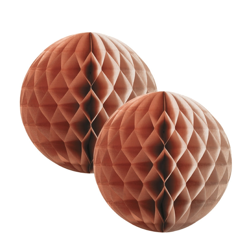 Honeycomb Ball 15cm MET ROSE GOLD 2 Pack #FS5212RG