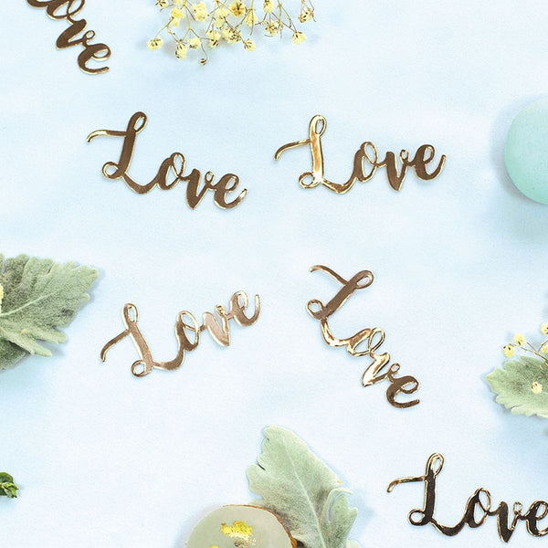 Foil JUMBO Confetti LOVE Rose Gold 20 Pack #FS410092