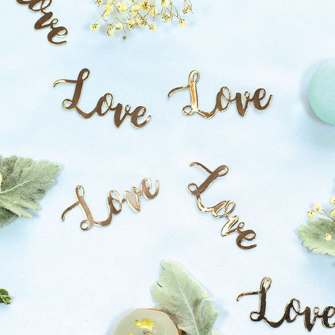 Foil JUMBO Confetti LOVE Rose Gold 20 Pack #FS410092