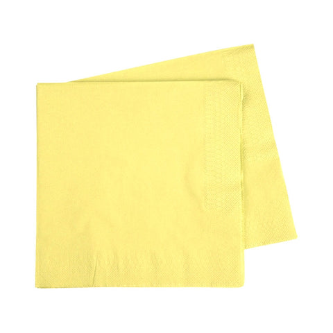 Lunch Napkin 330mm PASTEL YELLOW 40 Pack #FS6072PYP