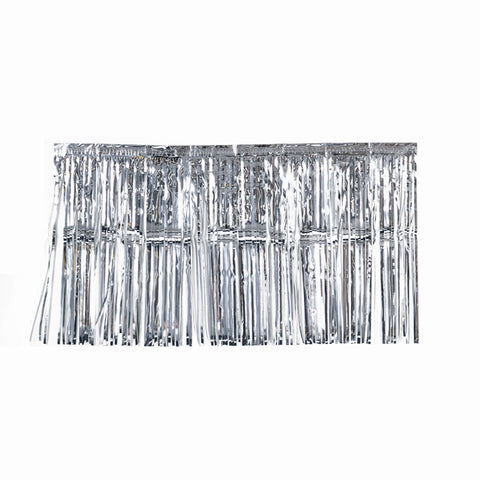 Metallic FRINGE 90cm x 50cm SILVER #FS5351MS - Each