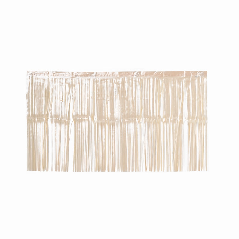 Metallic FRINGE 90cm x 50cm WHITE GOLD #FS5351WG - Each