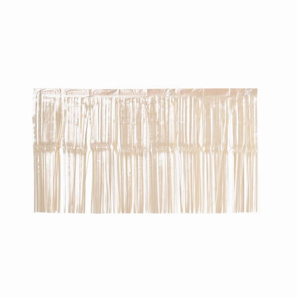 Metallic FRINGE 90cm x 50cm WHITE GOLD #FS5351WG - Each