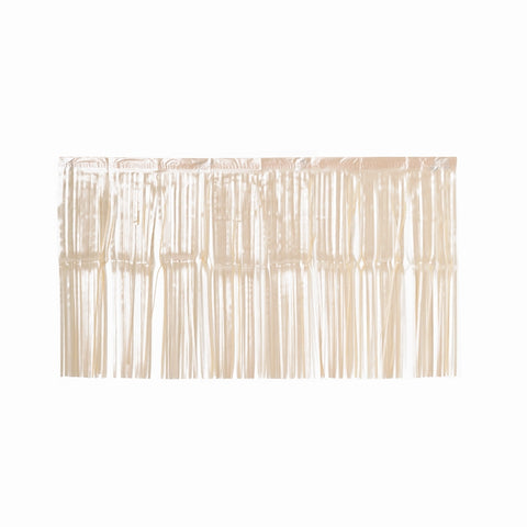 Metallic FRINGE 90cm x 50cm WHITE GOLD #FS5351WG - Each