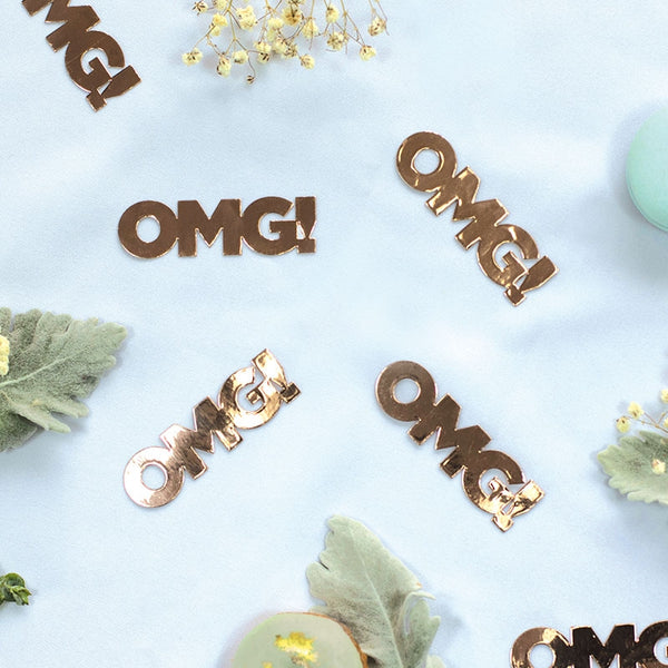 Foil JUMBO Confetti OMG Rose Gold 20 Pack #FS410052
