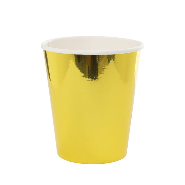 Paper Cup 260ml METALLIC GOLD 10Pk #FS6130MGP