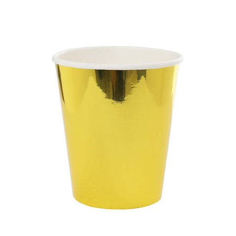Paper Cup 260ml METALLIC GOLD 10Pk #FS6130MGP