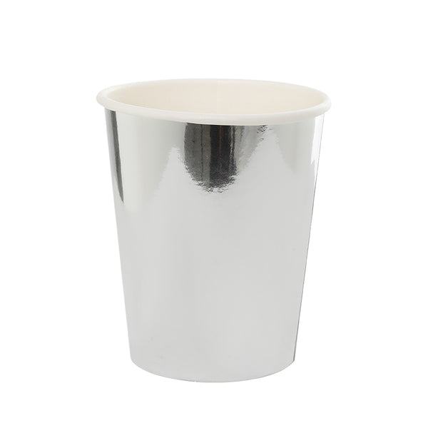 Paper Cup 260ml METALLIC SILVER 10Pk #FS6130MSP