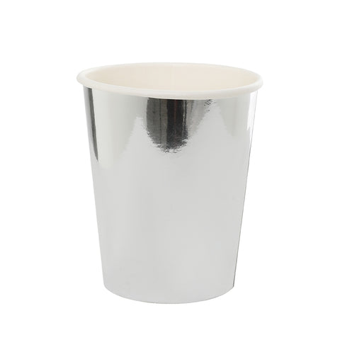 Paper Cup 260ml METALLIC SILVER 10Pk #FS6130MSP