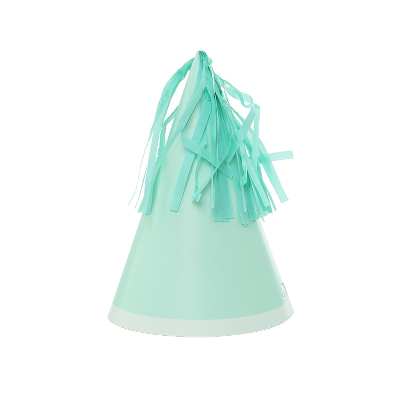 Party HAT With Paper Tassel MINT GREEN 10pk #FS6150MTP