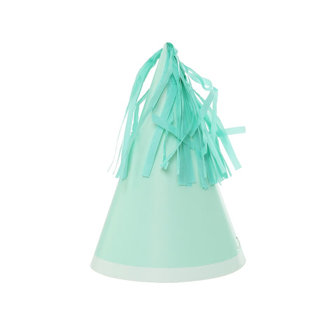 Party HAT With Paper Tassel MINT GREEN 10pk #FS6150MTP