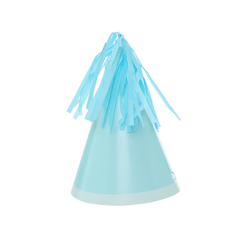 Party HAT With Paper Tassel PASTEL BLUE 10pk #FS6150PBP