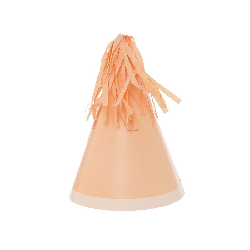 Party HAT With Paper Tassel PEACH 10pk #FS6150PHP