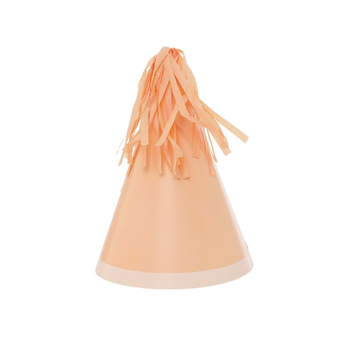 Party HAT With Paper Tassel PEACH 10pk #FS6150PHP