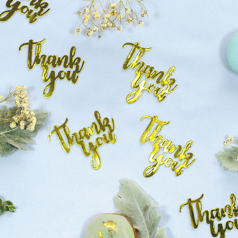 Foil JUMBO Confetti THANK YOU Gold 15 Pack #FS410081