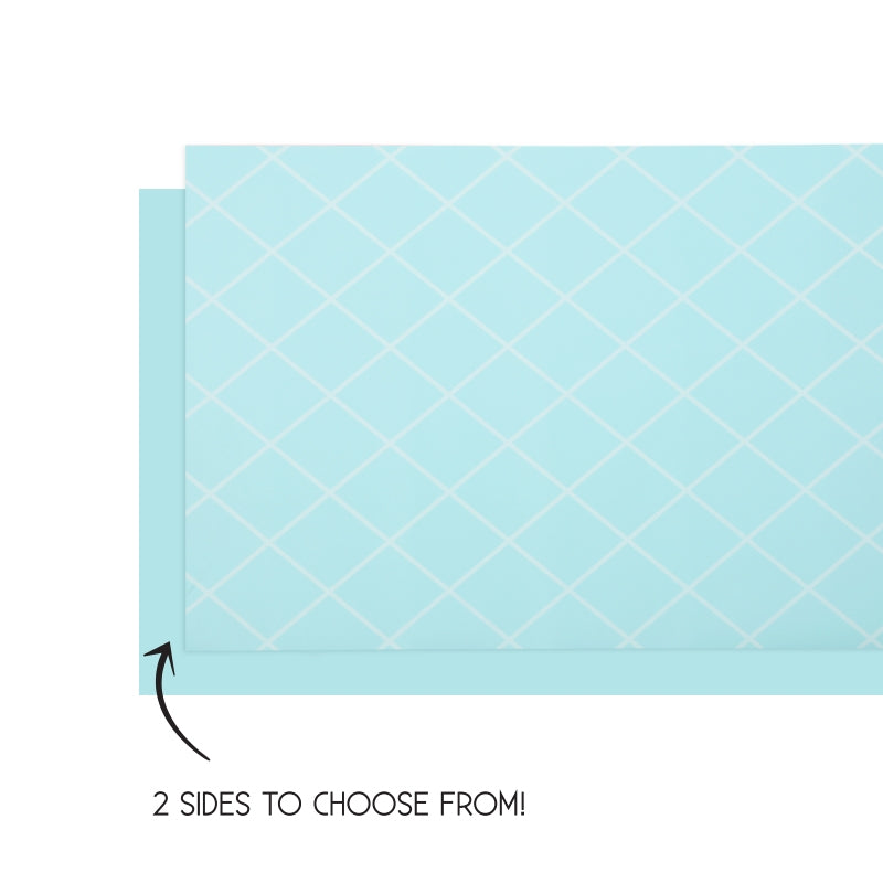 PAPER Table Runner Reversible 4m x 35cm PASTEL BLUE Each #FS6160PBP