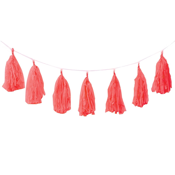 FS Tassel Garland CORAL 12Pk 3m #FS5203COP