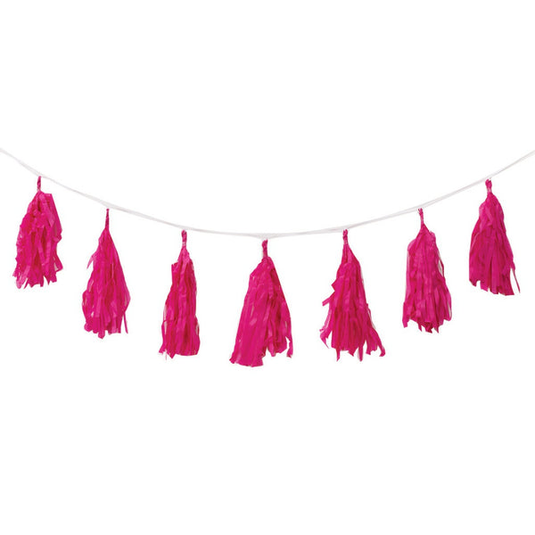 FS Tassel Garland MAGENTA 12Pk 3m #FS5203MAP