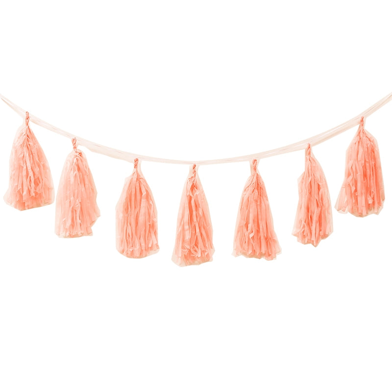 FS Tassel Garland PEACH 12Pk 3m #FS5203PHP