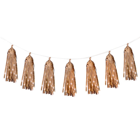 FS Tassel Garland ROSE GOLD Metallic Foil 12Pk 3m #FS5203MRGP