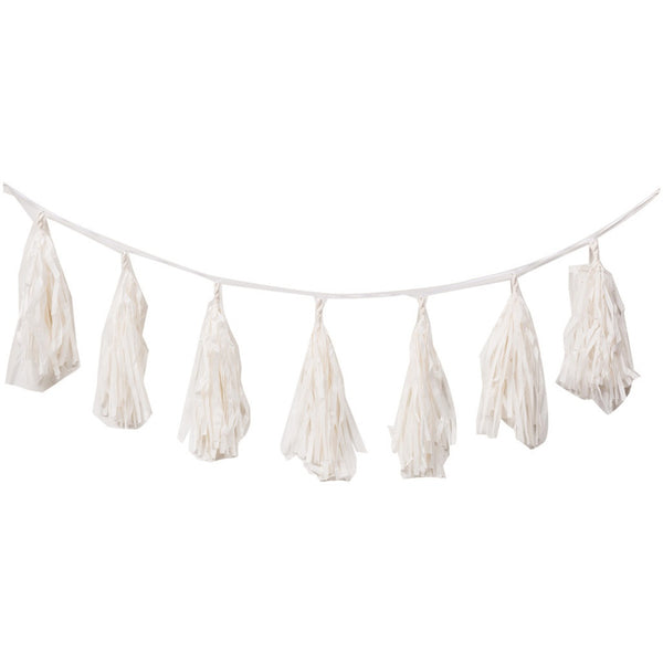 FS Tassel Garland WHITE 12Pk 3m #FS5203WHP