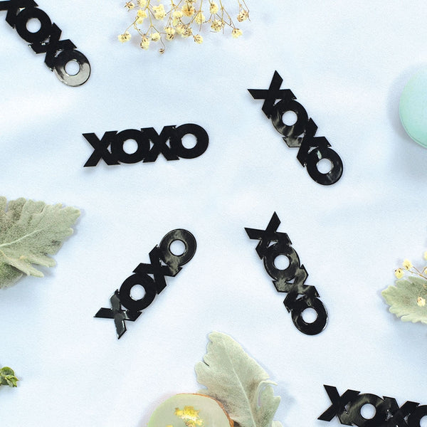 Foil JUMBO Confetti XOXO Black 20 Pack #FS410063
