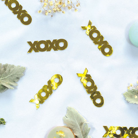Foil JUMBO Confetti XOXO Gold 20 Pack #FS410061
