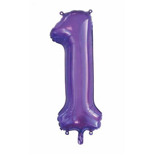 86cm Foil Number One Purple #AP213841 - Each (Pkgd.)