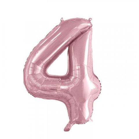86cm Foil Number Four Light Pink #AP213764 - Each (Pkgd.)