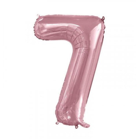 86cm Foil Number Seven Light Pink #AP213767 - Each (Pkgd.)