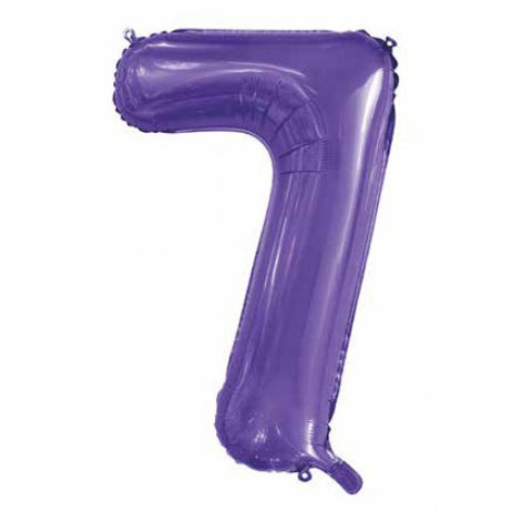 86cm Foil Number Seven Purple #AP213847 - Each (Pkgd.)