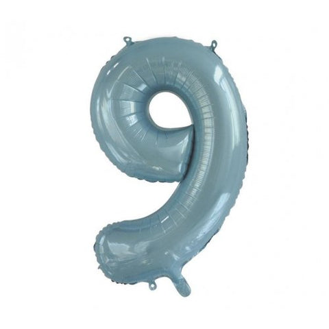 86cm Foil Number Nine Light Blue #AP213759 - Each (Pkgd.)