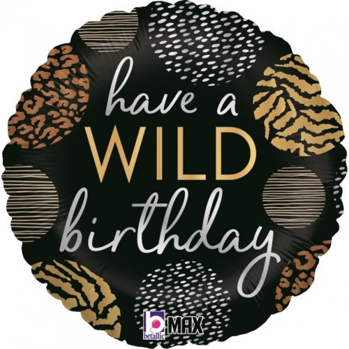 45cm Round Foil Balloon Have A Wild Birthday #G26131P - Each (Pkgd.)
