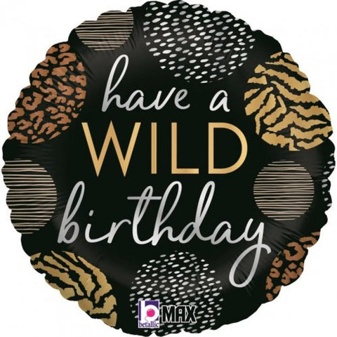 45cm Round Foil Balloon Have A Wild Birthday #G26131P - Each (Pkgd.)