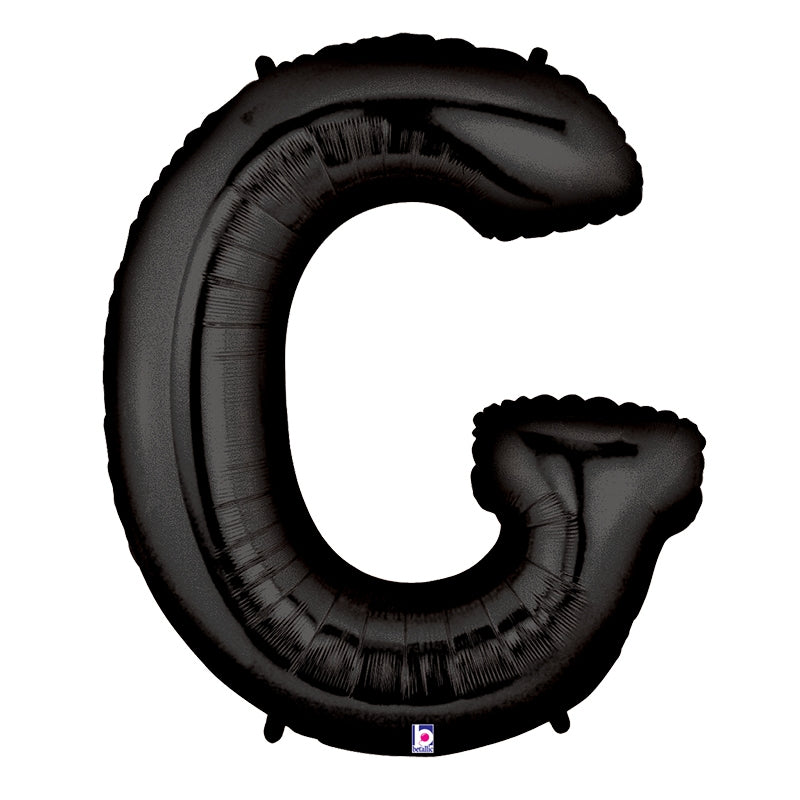 100cm Letter Foil Letter G BLACK - Each (Pkgd.)