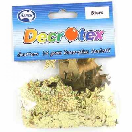 Scatters 14g Pack GOLD Asstd Stars Holographic #AP108357
