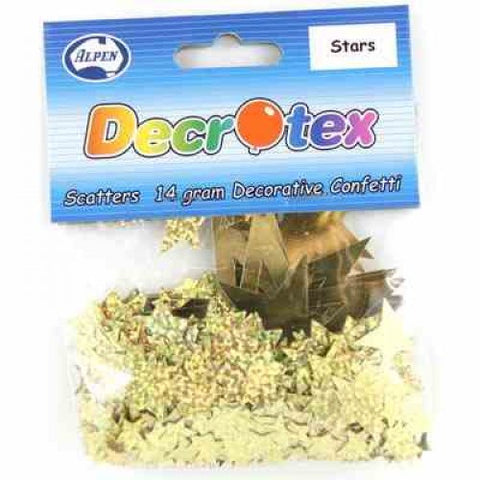 Scatters 14g Pack GOLD Asstd Stars Holographic #AP108357