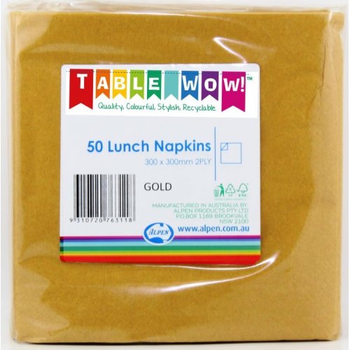 Napkins LUNCH Gold 50pk 2Ply #AP380131