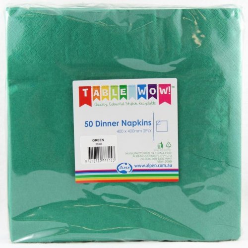 Napkins DINNER Green 50pk #AP380255