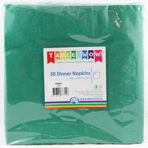 Napkins DINNER Green 50pk #AP380255