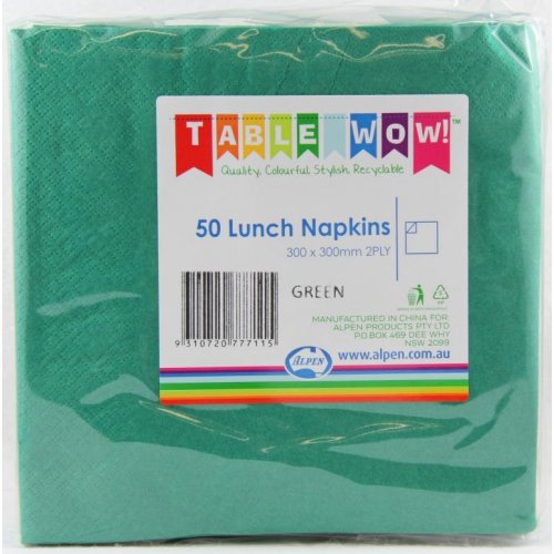 Napkins LUNCH Green 50pk 2Ply #AP380155