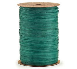 RAFFIA Ribbon 91m/100yd x 5mm Matte HUNTER - each #15093