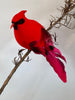 Bird Fat Christmas Bird Red w Clip #AAFCB