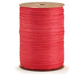 RAFFIA Ribbon 91m/100yd x 5mm Matte IMPERIAL RED - each #15796