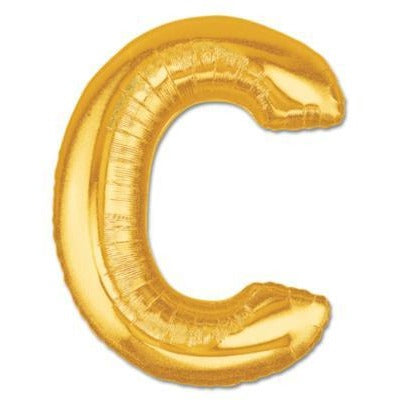 100cm Letter Foil Letter C Gold - Each (Pkgd.)