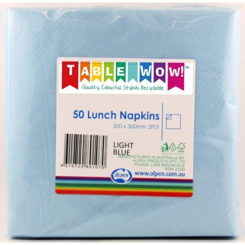 Napkins LUNCH Light Blue 50pk 2Ply #AP380107