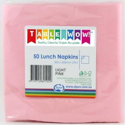 Napkins LUNCH Light Pink 50pk 2Ply #AP380104