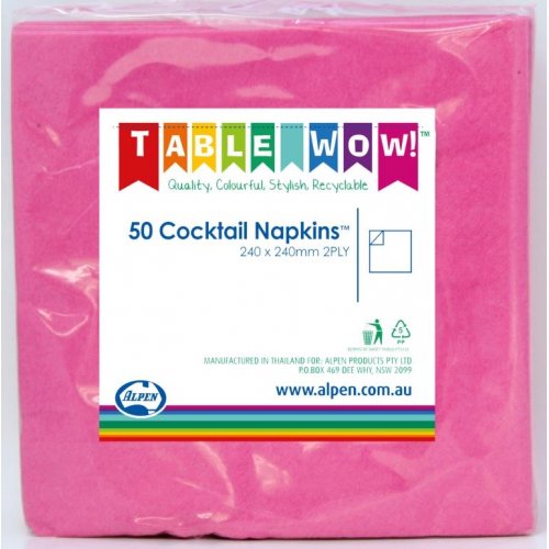 Napkins COCKTAIL Magenta 50pk #AP380082